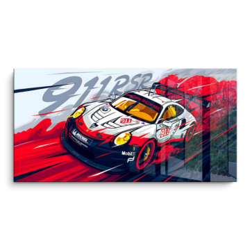 Porsche 911 RSR carrera - cuadro PVC brillante