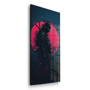Silhouette eines Samurai-Kriegers - Acrylglasbild