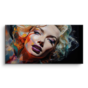 Colorful Marilyn Inspired Portrait Canvas Art