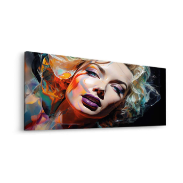 Portrait coloré inspiré de Marilyn - tableau Dibond mat
