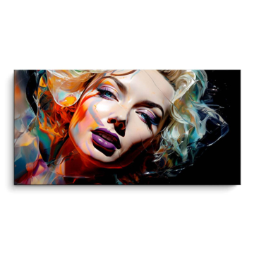 Kolorowy portret inspirowany Marilyn - obraz na matowym PVC