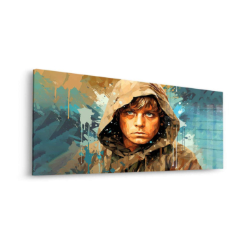 Young Hooded Man Portrait Acrylic Glass Art