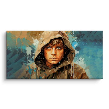 Young Hooded Man Portrait Canvas Art