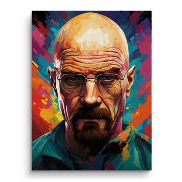 Walter White Inspired Color Portrait Canvas Art