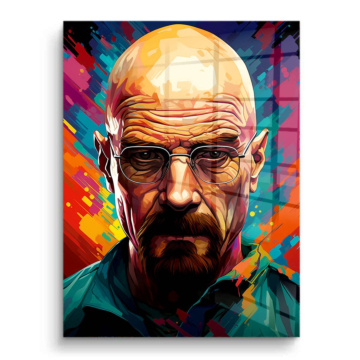 Retrato en color inspirado en Walter White - cuadro PVC brillante