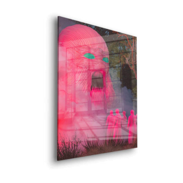 Pink Monster Traumlandschaft - Acrylglasbild