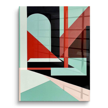 Markante geometrisch abstrakt - PVC-Bild glänzend