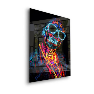 Neon Skeleton Street Style Acrylic Glass Art