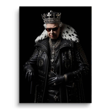 Royal Punk Königin Porträt - Leinwandbild