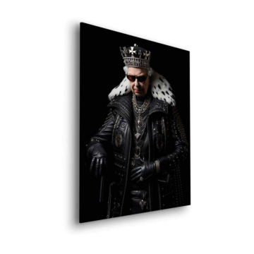 Portrait de reine punk royale - tableau Dibond mat