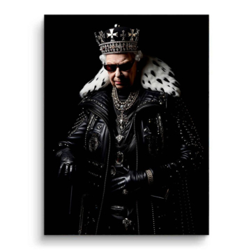 Portrait de reine punk royale - tableau PVC mat