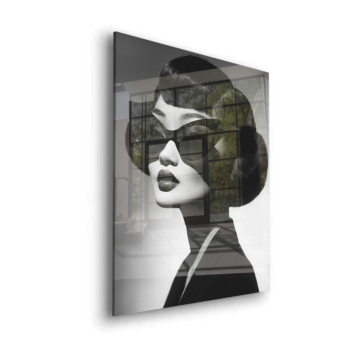 Black Sunglasses Fashion Portrait Acrylic Glass Art