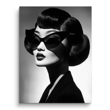 Black Sunglasses Fashion Portrait PVC Matt Art