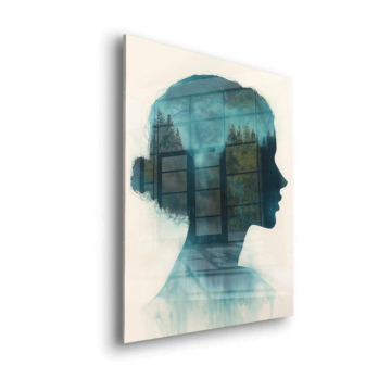 Nature Silhouette Portrait Acrylic Glass Art