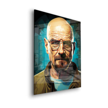 Retrato inspirado en Walter White - cuadro en vidrio acrílico