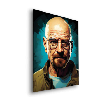 Portrait inspiré de Walter White - tableau Dibond mat