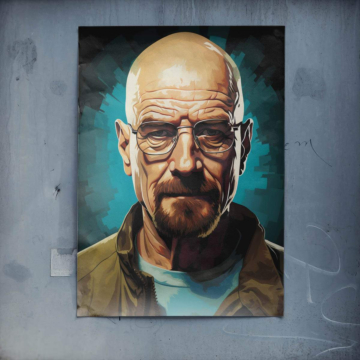 Portret inspirowany Walterem White’em - plakat
