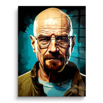 Retrato inspirado en Walter White - cuadro PVC brillante