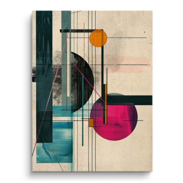 Bauhaus geometrisch abstrakt - Leinwandbild
