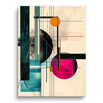 Abstrait bauhaus géométrique - tableau PVC mat
