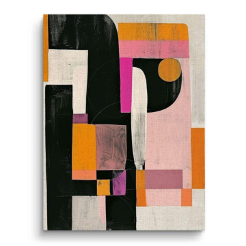 Modern geometrisch Blöcke - Leinwandbild