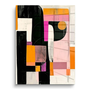 Modern geometrisch Blöcke - PVC-Bild glänzend