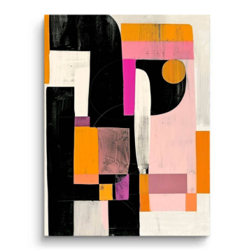 Moderne géométrique blocs - tableau PVC mat