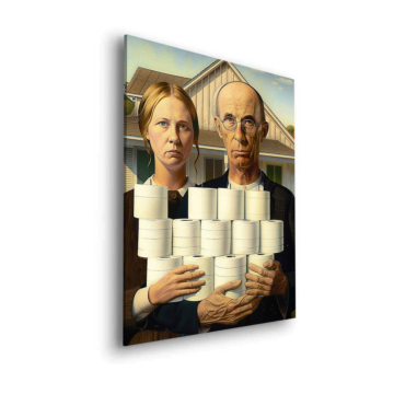American Gothic Inspired Toilet Paper Dibond Matt Art