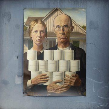 American Gothic Inspired Toilet Paper Poster Art