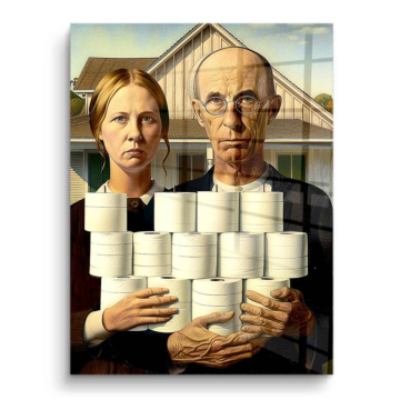 American Gothic Inspired Toilet Paper PVC Gloss Art