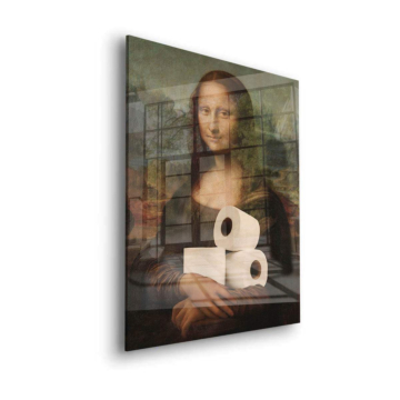 Mona Lisa Inspired Toilet Paper Acrylic Glass Art