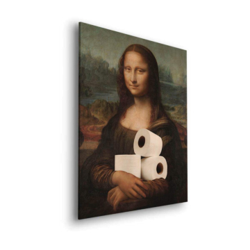 Mona Lisa Inspired Toilet Paper Dibond Matt Art