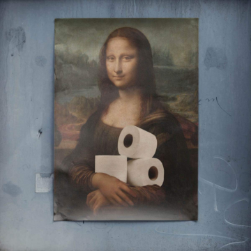 Mona Lisa Inspired Toilet Paper Poster Art