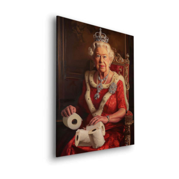 Queen Elizabeth Inspired Toilet Paper Dibond Matt Art