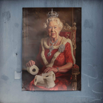 Queen Elizabeth Inspired Toilet Paper Poster Art