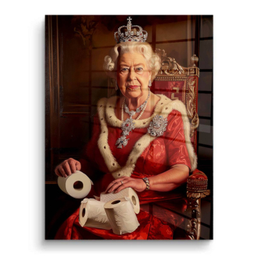 Queen Elizabeth Inspired Toilet Paper PVC Gloss Art