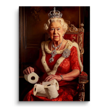 Queen Elizabeth Inspired Toilet Paper PVC Matt Art