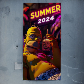 Ambiance estivale inspirée de Homer Simpson - poster