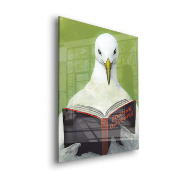 Seagull Reading Book Acrylic Glass Art