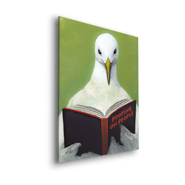 Seagull czytanie książka - obraz na dibondzie matowym