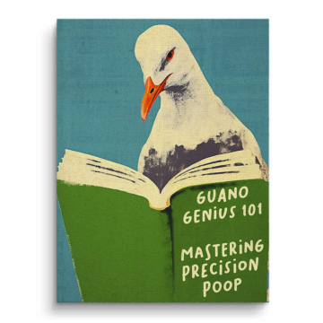 Seagull Genius Book Canvas Art