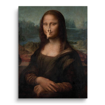 Mona Lisa Inspired Wall Clock Canvas Art