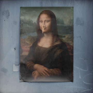 Mona Lisa Inspired Wall Clock Poster Art