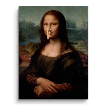 Mona Lisa Inspired Wall Clock PVC Matt Art