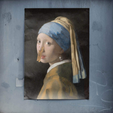 Vermeer Inspired Clothespin Girl Poster Art
