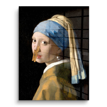 Vermeer Inspired Clothespin Girl PVC Gloss Art