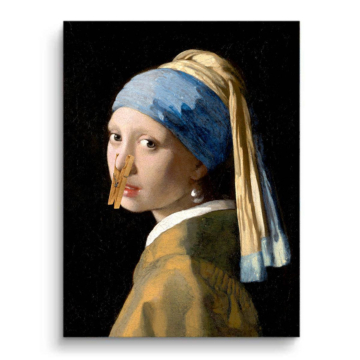 Vermeer Inspired Clothespin Girl PVC Matt Art