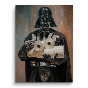 Darth Vader Inspired Toilet Humor Canvas Art