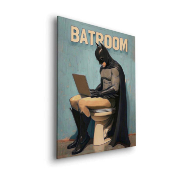 Batman Inspired Bathroom Humor Dibond Matt Art