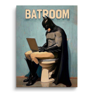 Batman Inspired Bathroom Humor PVC Matt Art